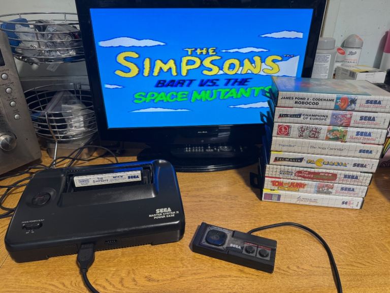 Sega master system console & 9 games