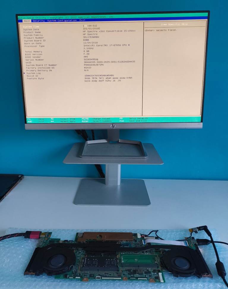 HP Spectre x360 15-ch0xx i7-8705G motherboard + full internal parts bundle