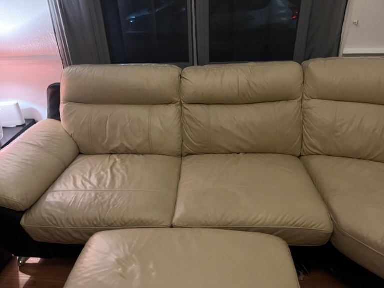 Leather corner sofa