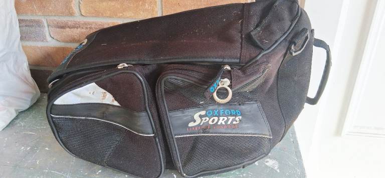 PAIR OF Oxford Lifetime Luggage Sports Panniers Black Saddle Motorcycle Bag