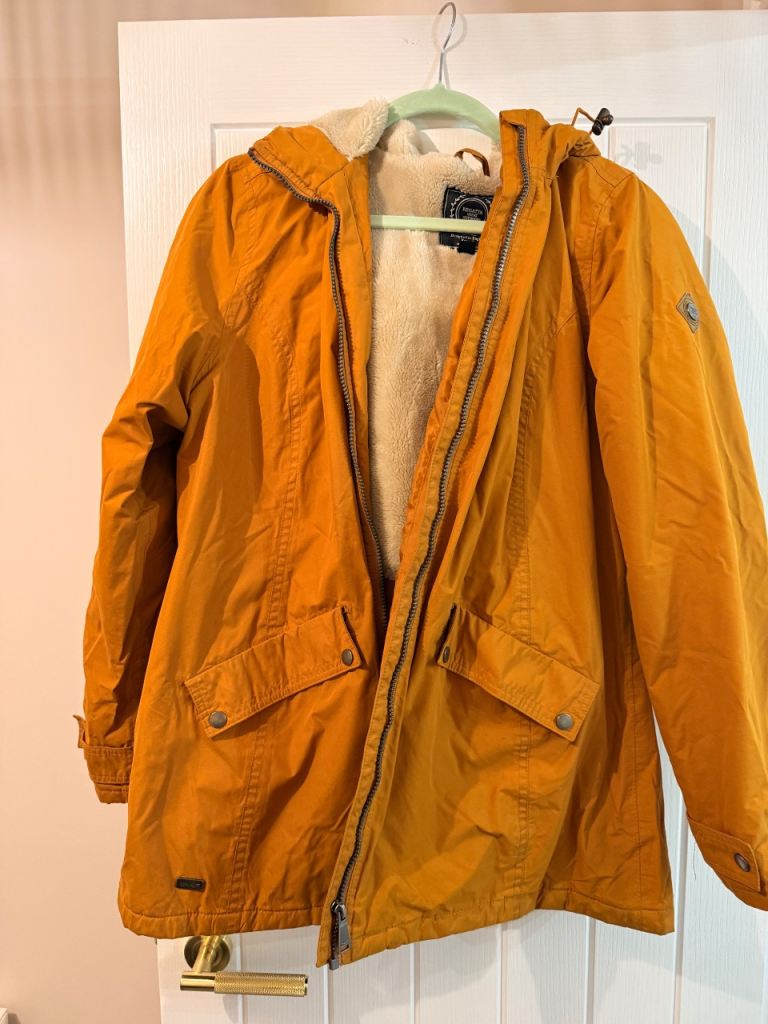 Regatta Mustard fleece lined coat