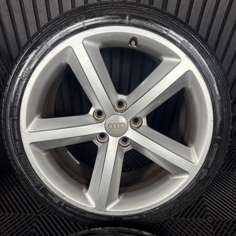 18'' GENUINE AUDI A4 5 SPOKE S LINE B8 B9 WHEELS ALLOYS TYRES