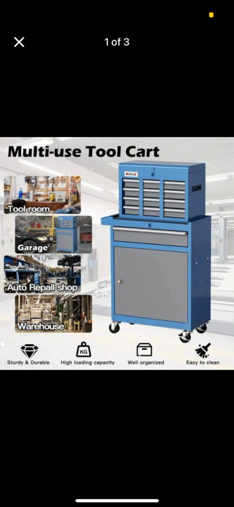 Brand new Tool storage Chest box and trolley 2 piece stackable 7 drawers