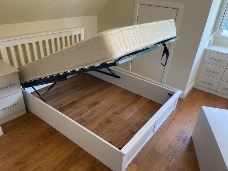 Double ottoman bed with mattress £150 delivered 