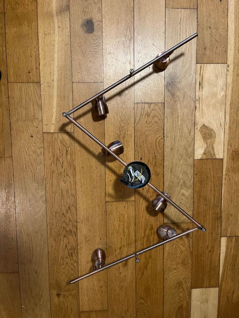 Flush Copper Ceiling Light Multi Arm Spot LED