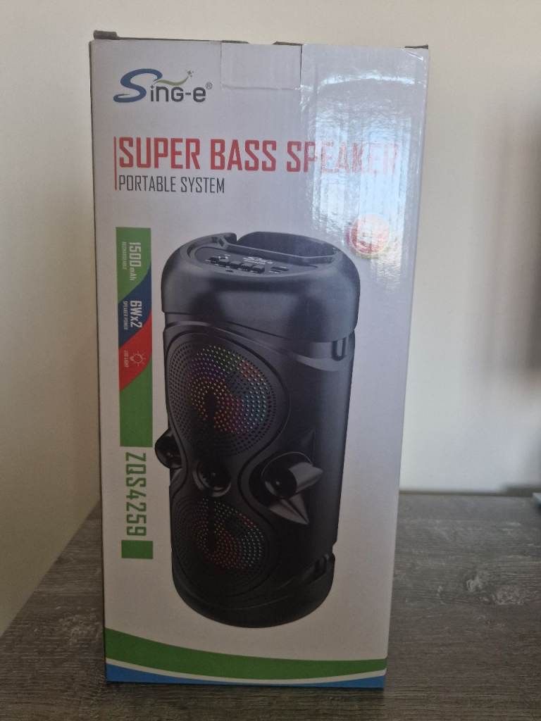 Super Bass Bluetooth Speaker – Loud 12W – Brand New Boxed