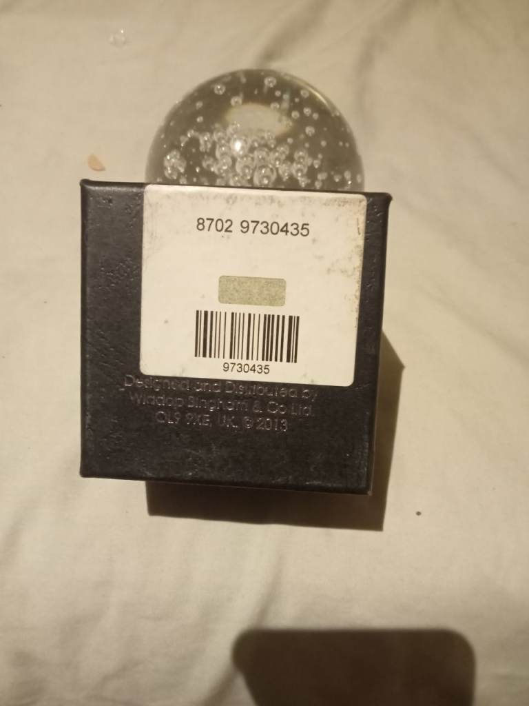 Glass Paperweight with Bubbles – As Good As New