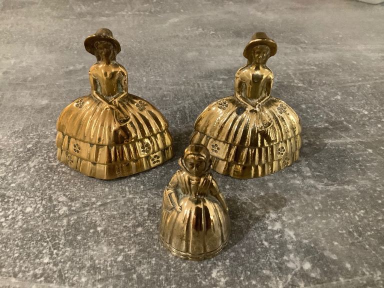 Vintage Brass Lady Bells