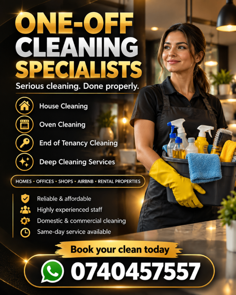 Professional Domestic & Commercial Cleaning | End of Tenancy | Move In/Out | One-Off Cleaning