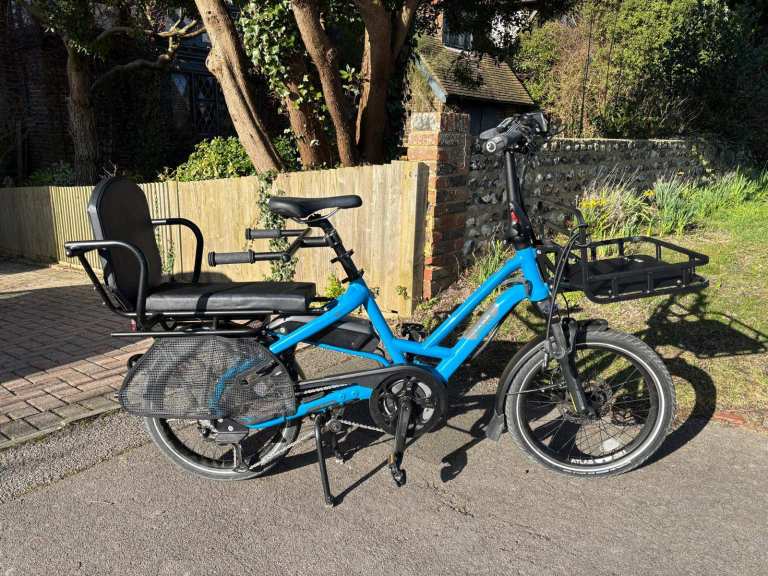 Tern HSD P9 Electric Folding Cargo eBike Blue (V good condition. Loaded with accessories)
