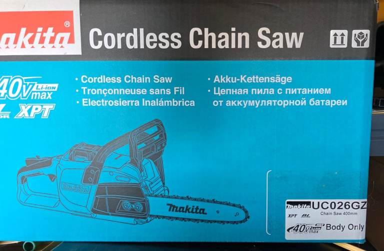 Makita UC026GZ Cordless Chain Saw 400mm – Body Only, New