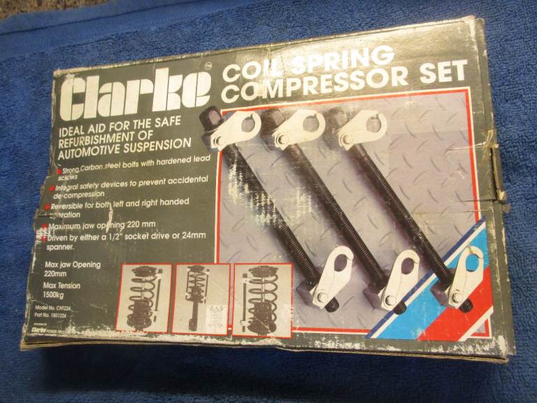 3 piece Coil Spring Compressor set Clarke Machine Mart garage workshop mechanic