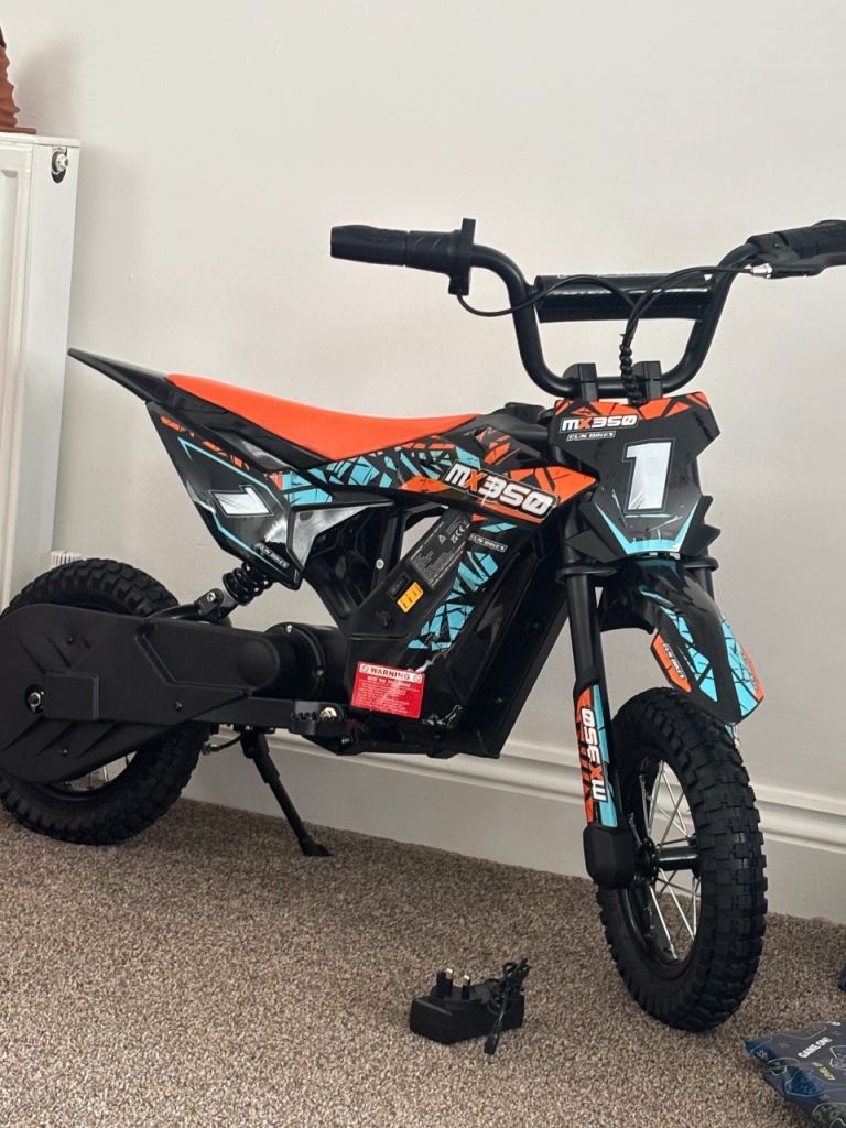 Electric dirt bike mx 350 blue orange