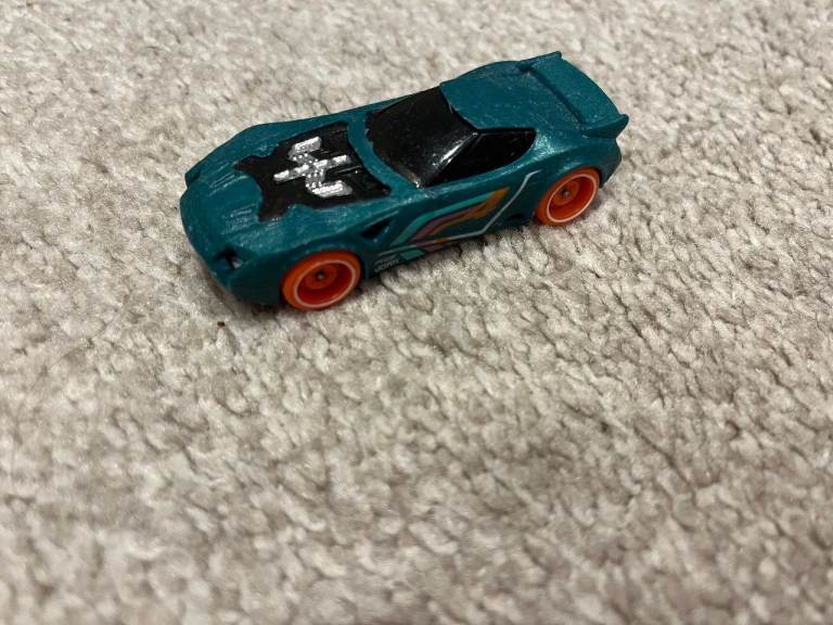 Hot wheels Nerve Hammer track star with custom glow paint