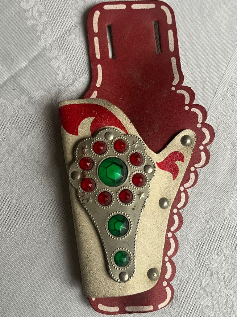 Vintage  Kid’s Toy Holster – Jeweled Western Cowboy Style – 1940s/50s