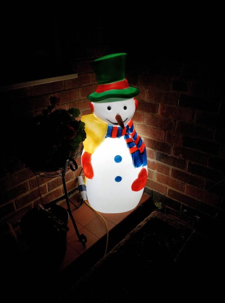 Rare vintage light up snowman 