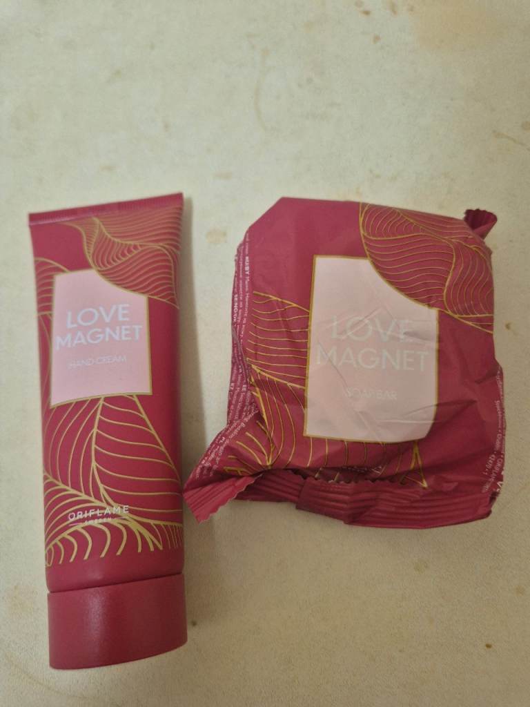 Love Magnet hand cream and soap