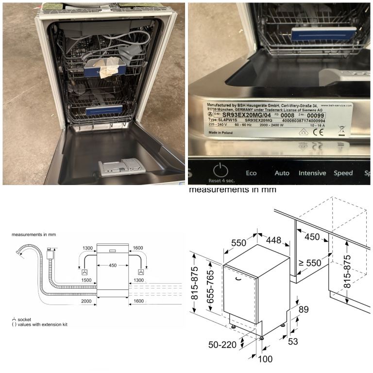 Siemens SR93EX20MG Dishwasher – Good Condition