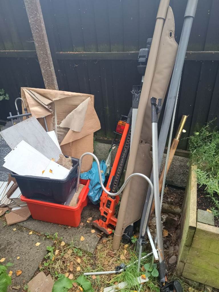 garage clear out mostly car stuff and tiles