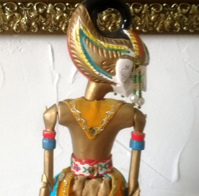Rod Puppet Ukuran Name Arjuna Sequin Detail With Stand Made In Indonesia