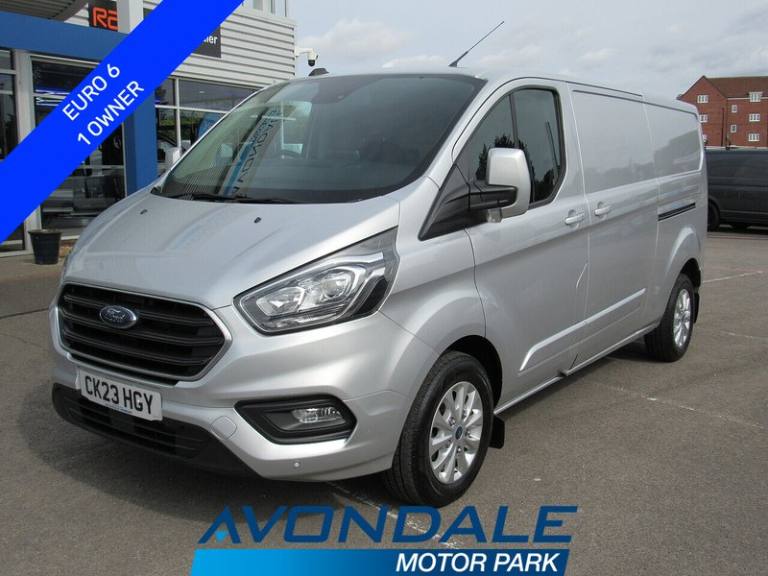 Ford Transit Custom 300 EcoBlue Limited L2 LWB SILVER EURO 6 VAN 1 OWNER Panel Van Diesel Manual
