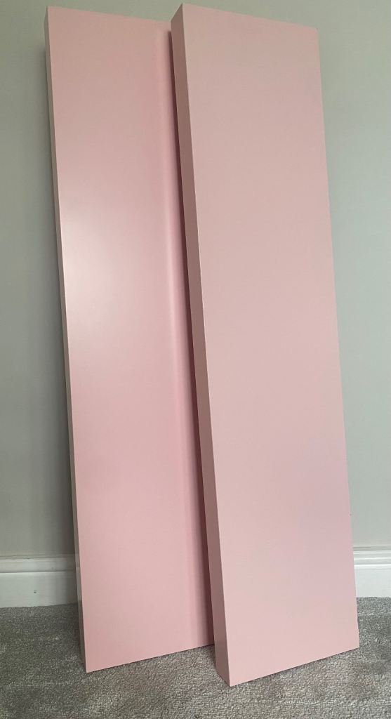 IKEA LACK Floating Wall Shelves x2 – Pastel Pink (Discontinued) | 110cm x 26cm | Very Good Condition