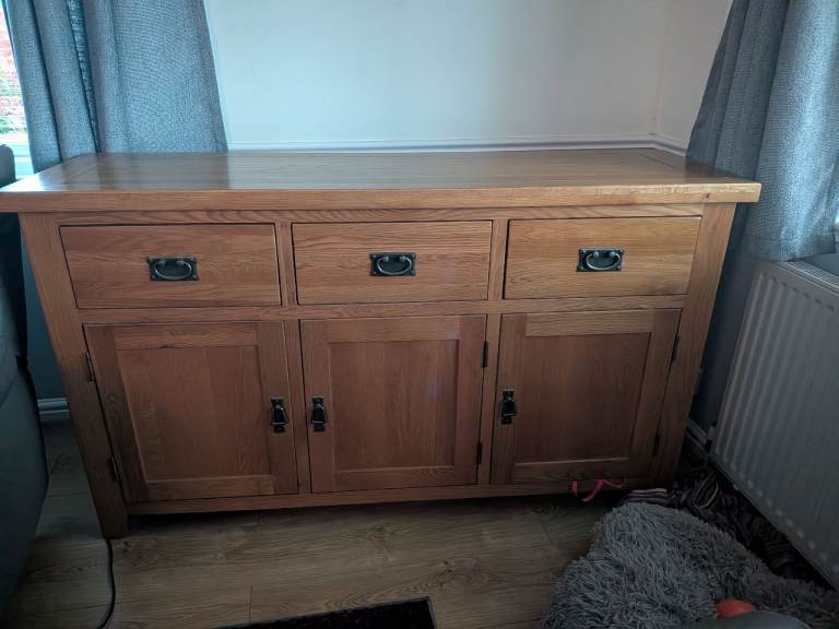 Rustic oak storage unit