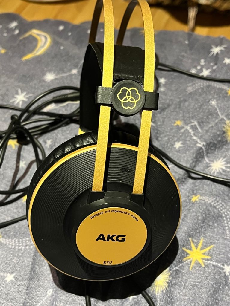 AKG K92 Headphones – Black & Gold, Good Condition