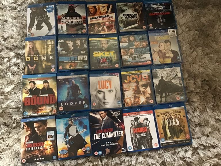 20 mixed Blu-ray bundle many sealed and slipcases, crime, action, thriller, etc