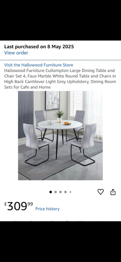 Table / 4 chairs 