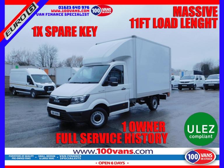 2021 MAN TGE 2.0 TGE 3 180bhp FWD MWB LUTON TAIL LIFT CHASSIS CAB Diesel Manual