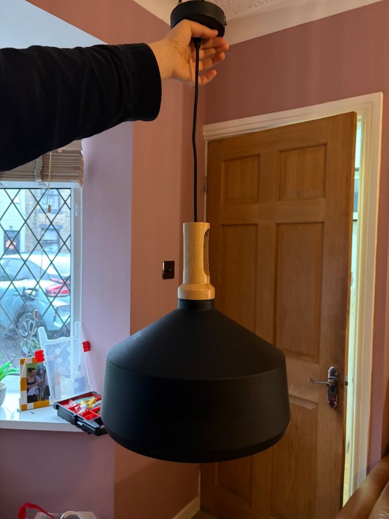 Black and gold light fitting industrial style