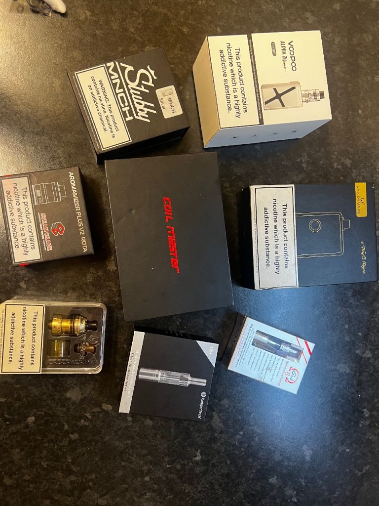 Vaping Gear Bundle – Various Brands and Accessories, Good Condition