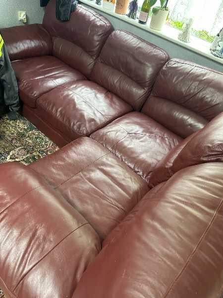 Large leather sofa