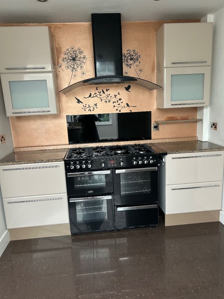 Belling black gas oven - collection only