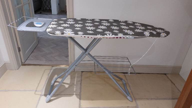 Minky ironing board with shelf 