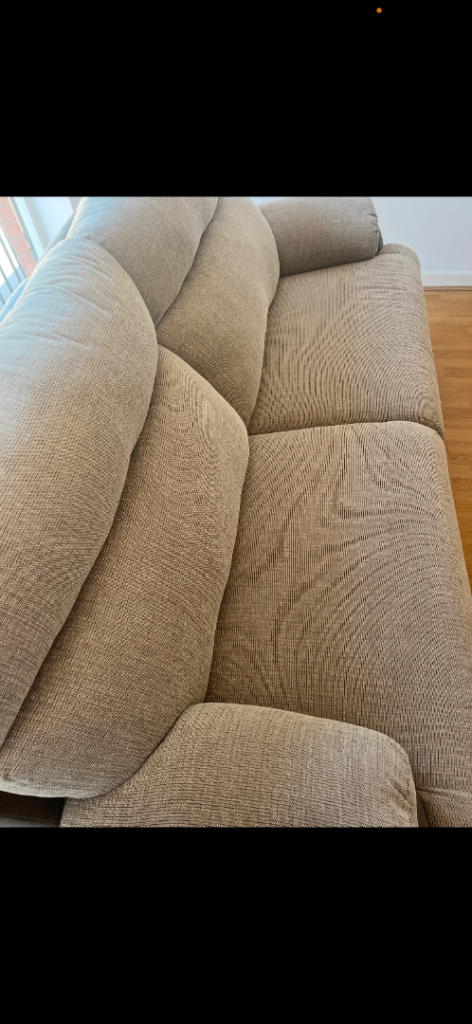 Comfortable Beige Fabric Sofa – Good Condition