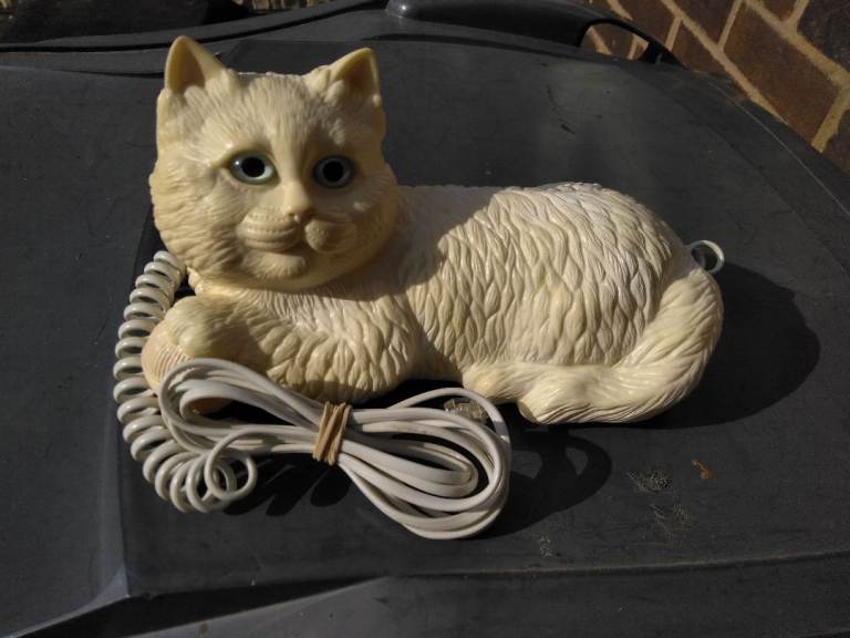 Novelty Cat Home Phone – Cream