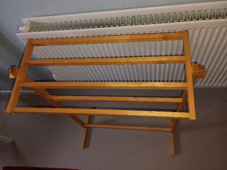 IKEA free standing wooden towel rack 