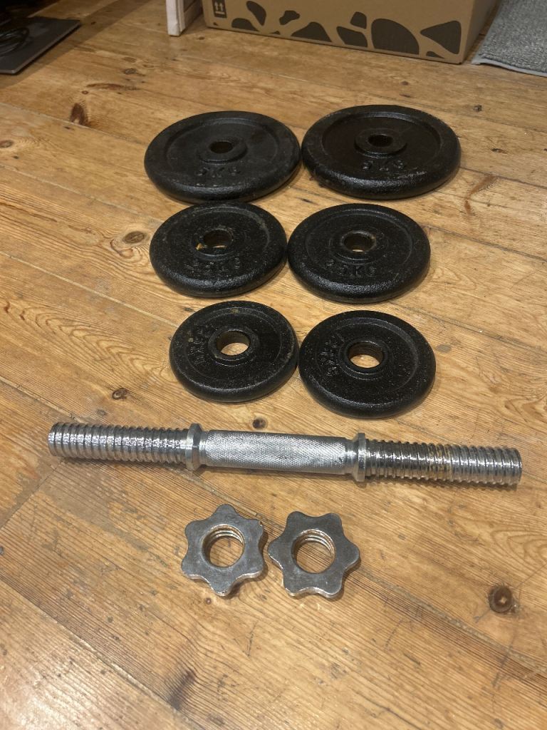 Dumbbell and weights 