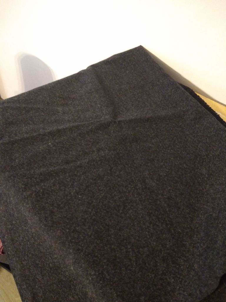 Dark Gray Wool Fabric.
