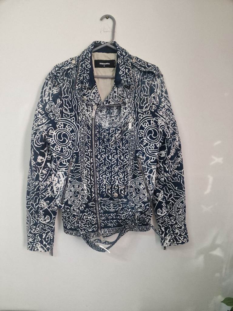 DSQUARED2 DENIM JACKET SIZE L BLUE Men's DENIM JACKET 