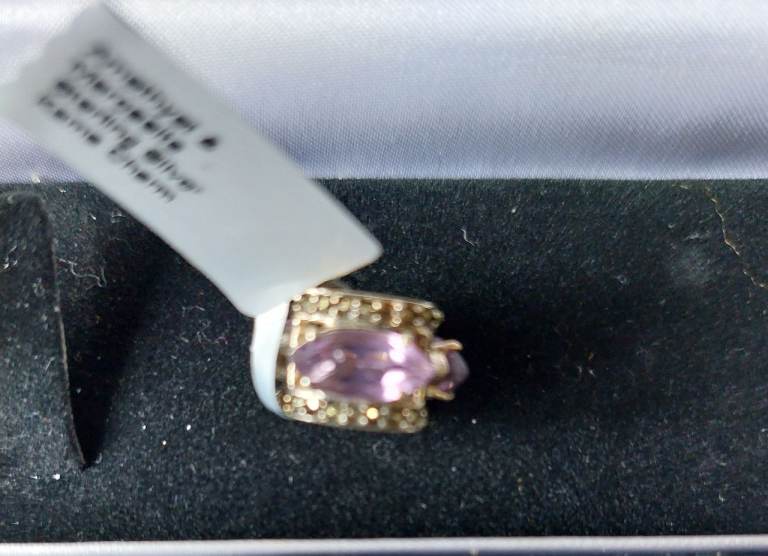 Beautiful Silver charms with gem stones 
