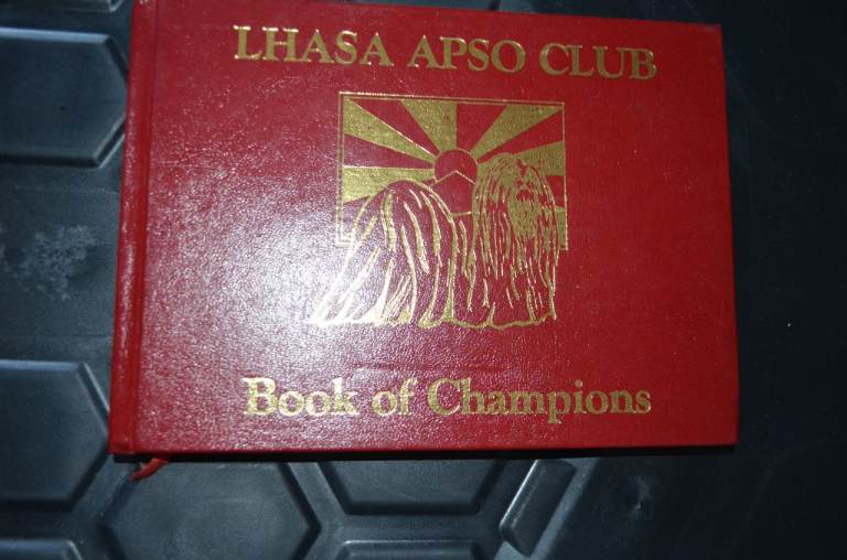 RARE DOG BOOK "LHASA APSO CLUB 1ST BOOK OF CHAMPIONS" BY UK CLUB 1ST 1989 LTD ED