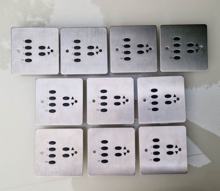 11x Simmtronic dimmers programmable Intelligent Switches Plates 6 buttons SPK