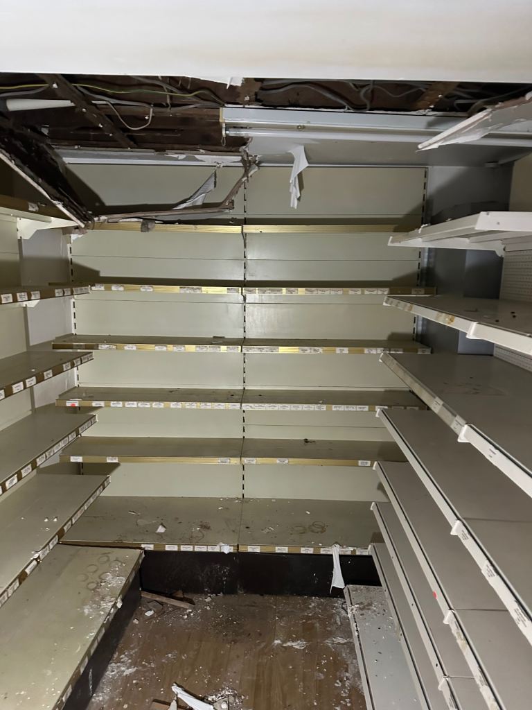 Various retail shelving bays