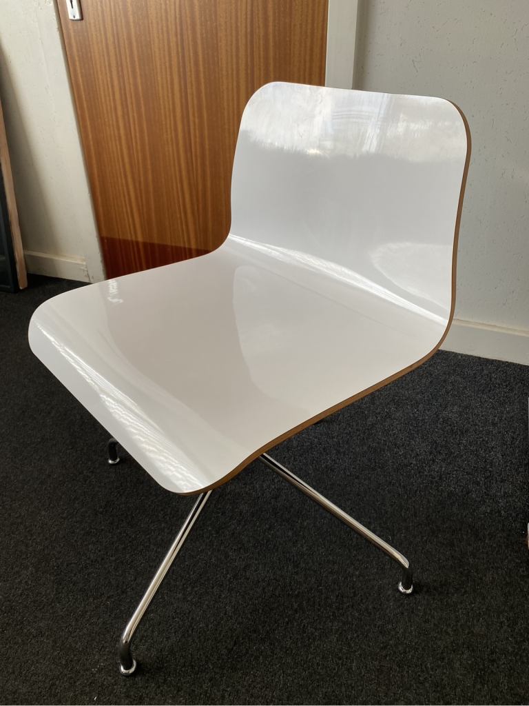 Italian Plywood Chair - White & Black lacquered RRP £125