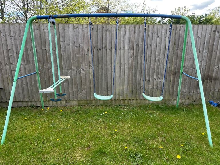 Swing and see saw set 