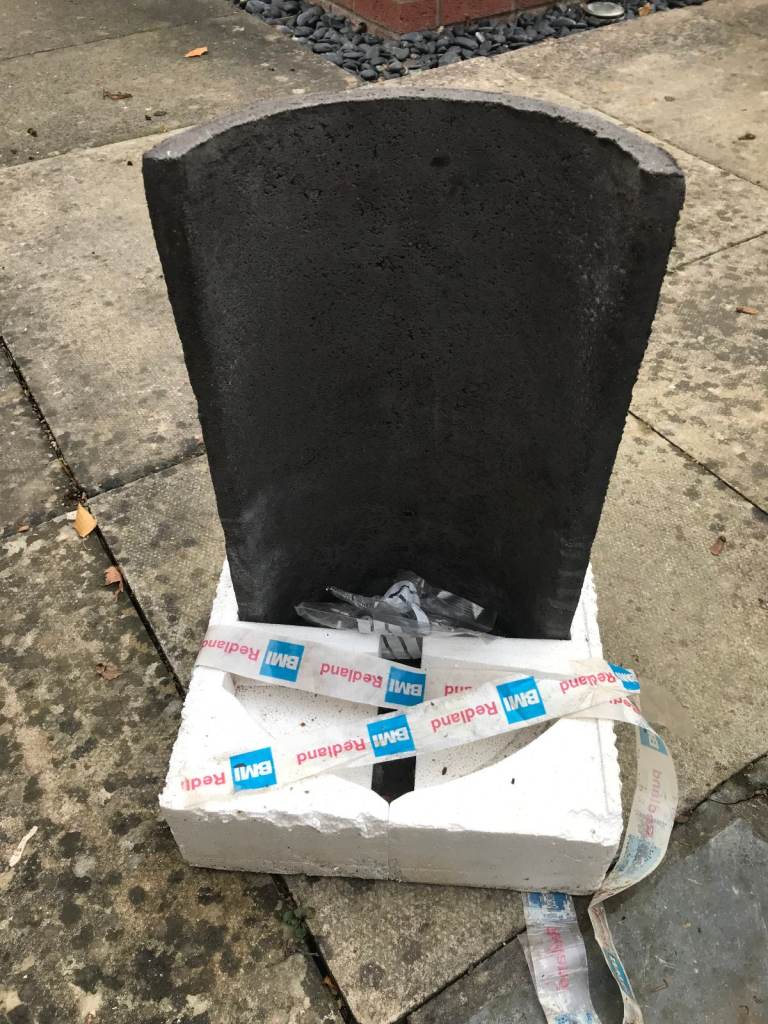 New Unused Redland Concrete Half Round Block End Ridge Tile 