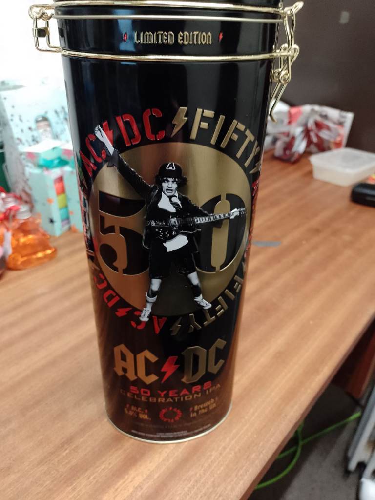 ACDC Collectors Tin,Pint Glass, and Beer (XMAS GIFT ??) ONLY £8